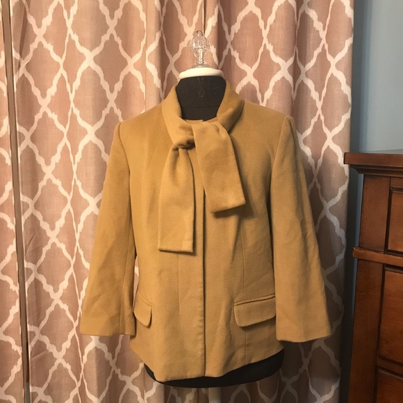 Talbots ⚜️ Camel Hue Tie Front Blazer - Picture 2 of 6